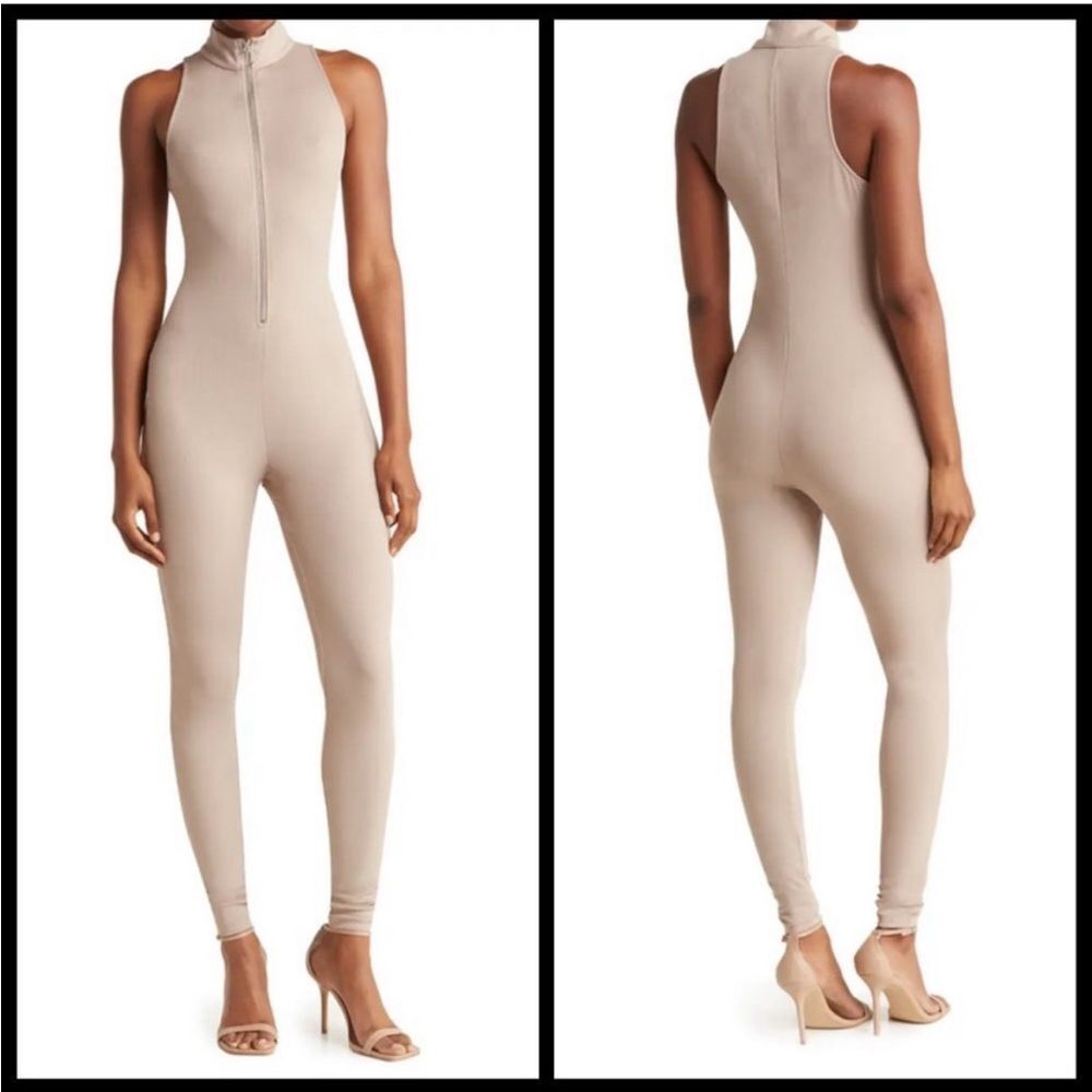 NWT Nicholas |‎ Paola Onesie Branch Ribbed Sleeveless Zippered Jumpsuit S